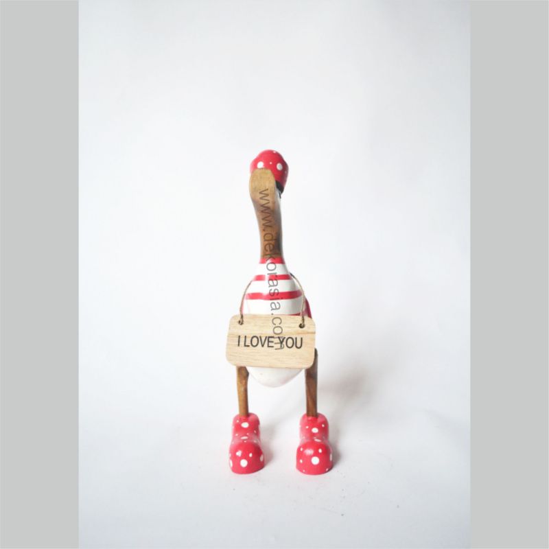 Stripe Red | Bamboo Duck Craft | Bamboo Root Craft