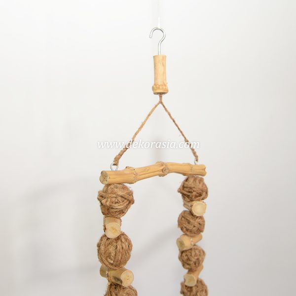 The Bird Perch is crafted from high-quality and sturdy bamboo cendani and seagrass - Image 3