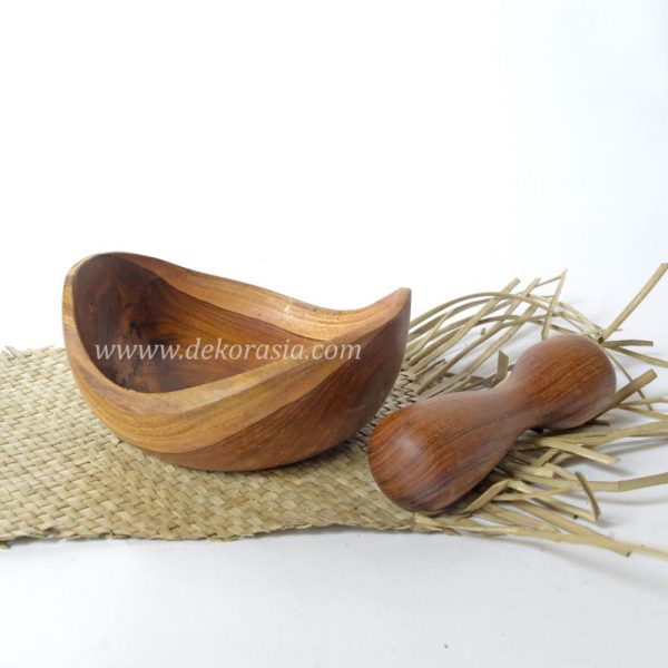 Antique Shape Teak Bowl D 5.7 Inc | Kitchen Tools | Wooden Bowls | Kitchen Ware - Image 3