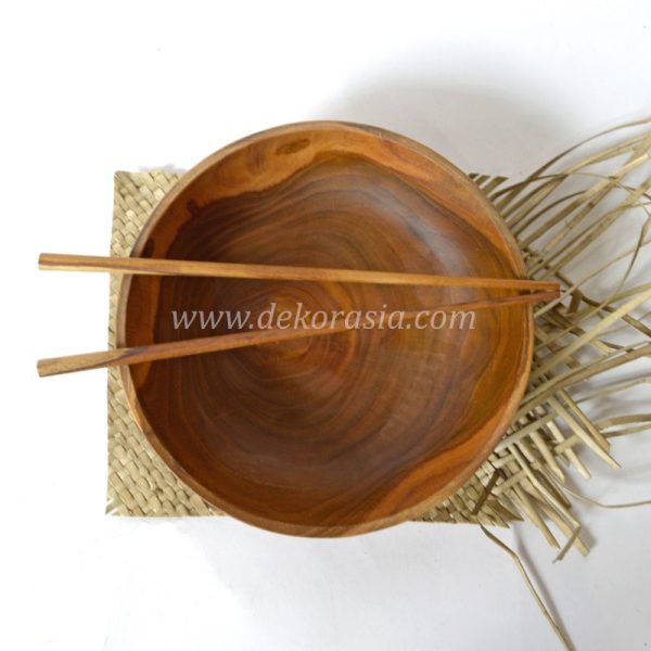 Teak Wood Round Tray D 7.8 Inc | Kitchen Tools | Wooden Bowls | Kitchen Ware - Image 3
