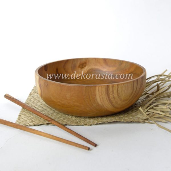 Teak Wood Round Tray D 7.8 Inc | Kitchen Tools | Wooden Bowls | Kitchen Ware - Image 5