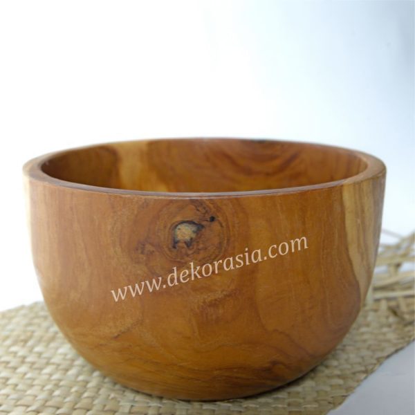 Teak Wood Round Bowl Dish Serving D 6.7 Inc | Kitchen Tools | Wooden Bowls | Kitchen Ware - Image 5