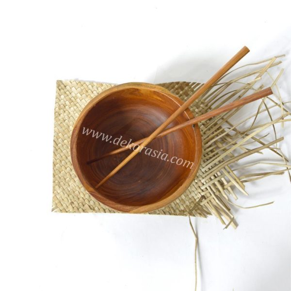 Teak Wood Round Bowl Dish Serving D 6.7 Inc | Kitchen Tools | Wooden Bowls | Kitchen Ware - Image 2