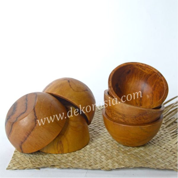 Mini Teak Wood Bowl Round D 3 to 4 Inc | Kitchen Tools | Wooden Bowls | Kitchen Ware - Image 3