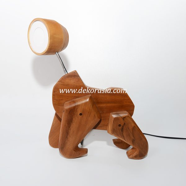 Wooden standing lamp