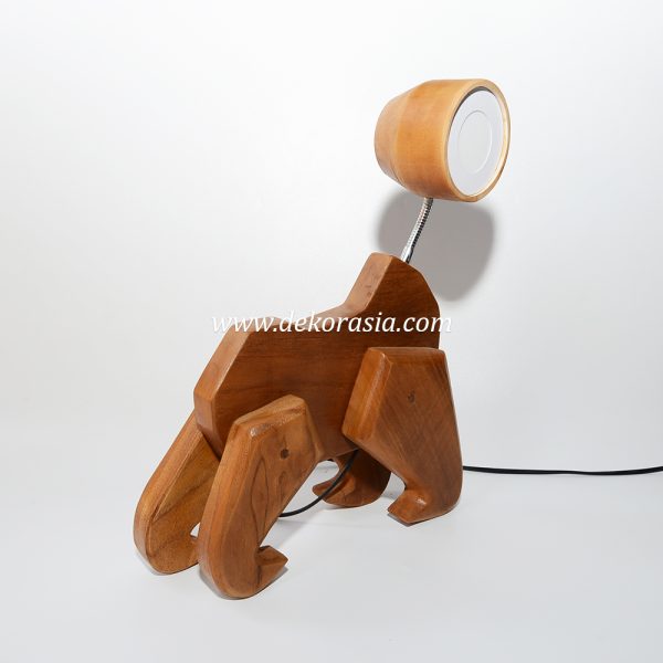 Wooden standing lamp