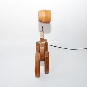 Wooden standing lamp