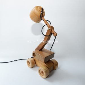 Wooden standing lamp