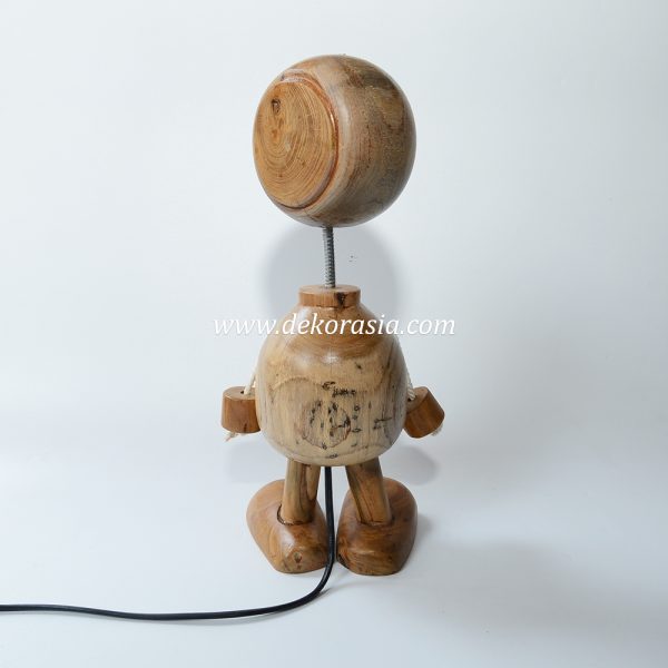 Wooden standing lamp