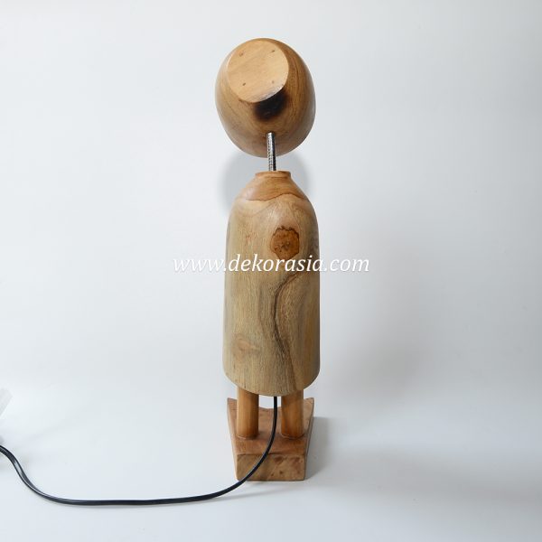 Wooden standing lamp