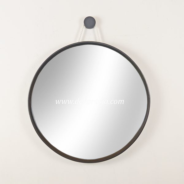 Mirror round black