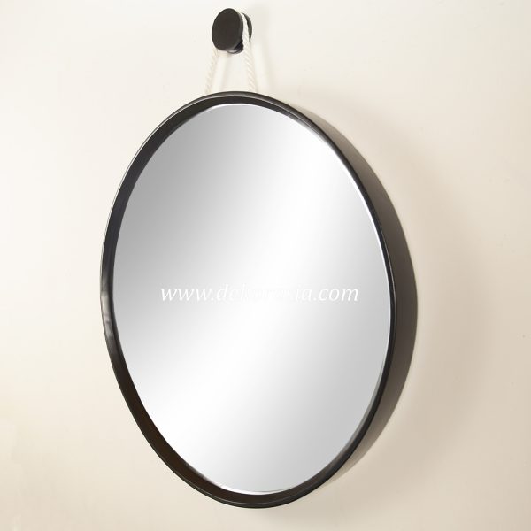 Mirror round black