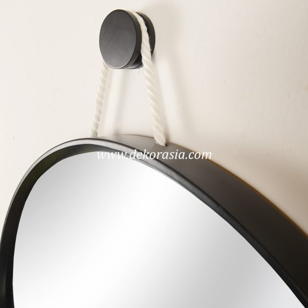 Mirror round black