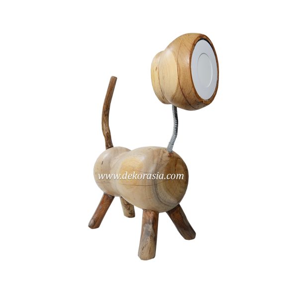 Wooden standing lamp