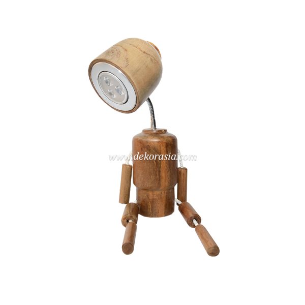 Wooden standing lamp