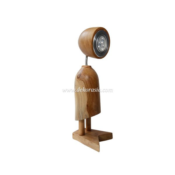 Wooden standing lamp