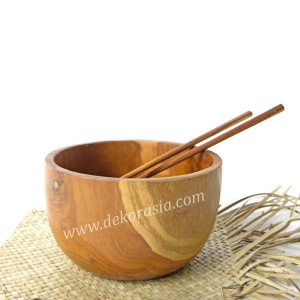 Teak Wood Round Bowl Dish Serving D 6.7 Inc | Kitchen Tools | Wooden Bowls | Kitchen Ware