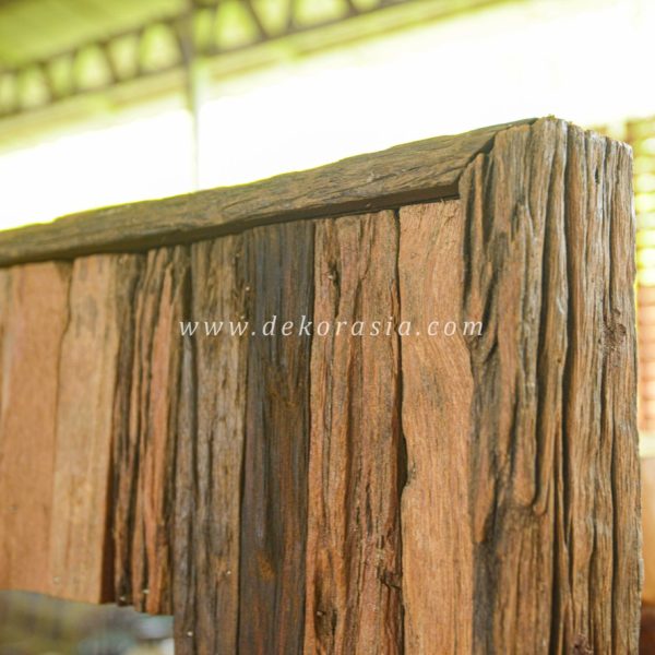 rustic wooden mirror