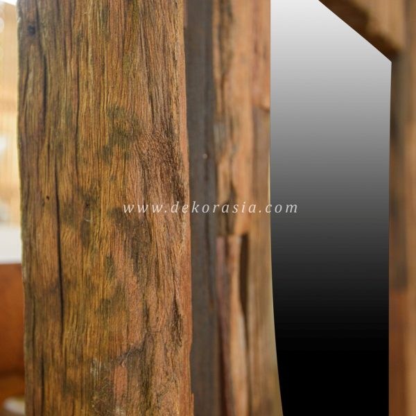rustic wooden mirror