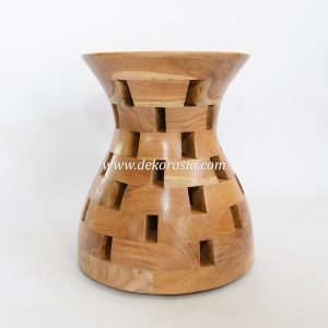 Teak Root Brick Stool
