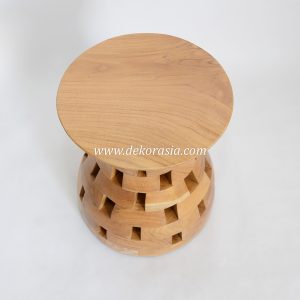Teak Root Brick Stool