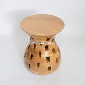 Teak Root Brick Stool