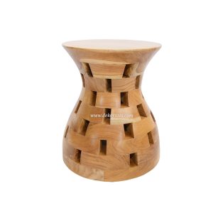 Teak Root Brick Stool