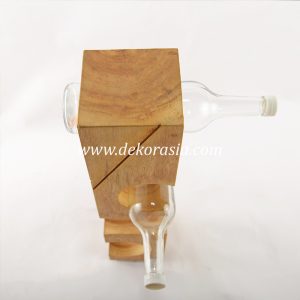wood wine rack bar